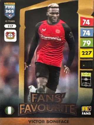 117 Victor Boniface Bayer Leverkusen Fans’ Favourite FIFA 365 2025