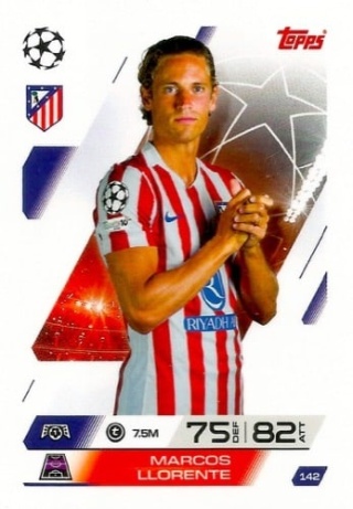 142 Marcos Llorente Atlético Madryt Base Match Attax 2025/26