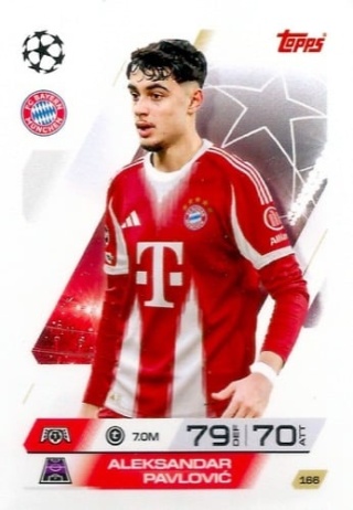 166 Aleksandar Pavlović FC Bayern Base Match Attax 2025/26