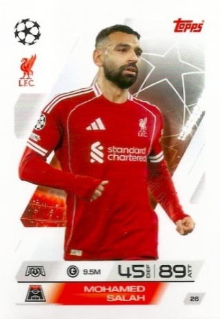 26 Mohamed Salah Liverpool Base Match Attax 2025/26
