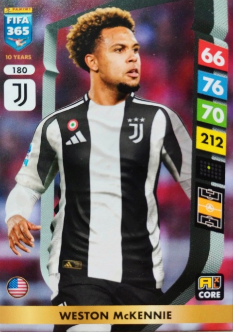 180 Weston McKennie Juventus Core FIFA 365 2025