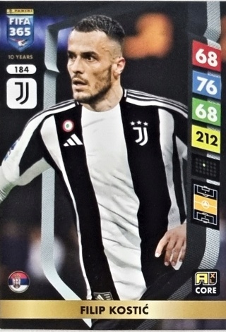 184 Filip Kostić Juventus Core FIFA 365 2025