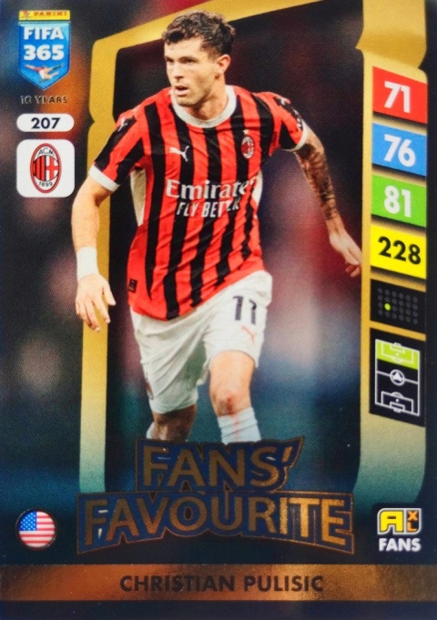 207 Christian Pulisic AC Milan Fans’ Favourite FIFA 365 2025