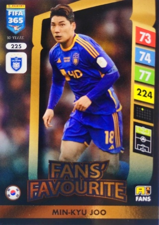 225 Min-Kyu Joo Fan's Favourite Ulsan Core FIFA 365 2025