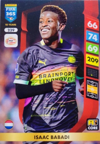239 Isaac Babadi PSV Eindhoven Core FIFA 365 2025