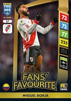 27 Miguel Borja River Plate Fans’ Favourite FIFA 365 2025
