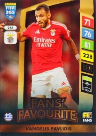 261 Vangelis Pavlidis Benfica Fans’ Favourite FIFA 365 2025