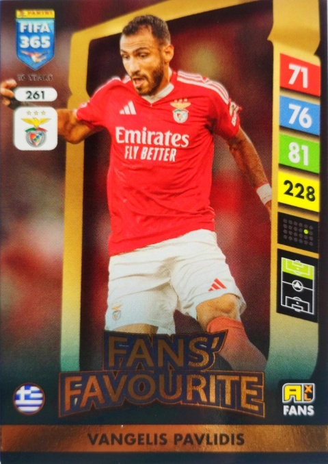 261 Vangelis Pavlidis Benfica Fans’ Favourite FIFA 365 2025