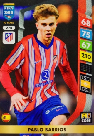 274 Pablo Barrios Atlético Madryt Core FIFA 365 2025