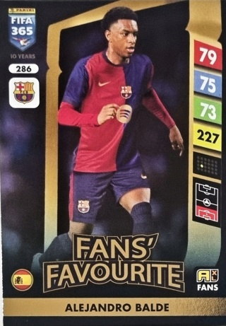 286 Alejandro Balde FC Barcelona Fans’ Favourite FIFA 365 2025