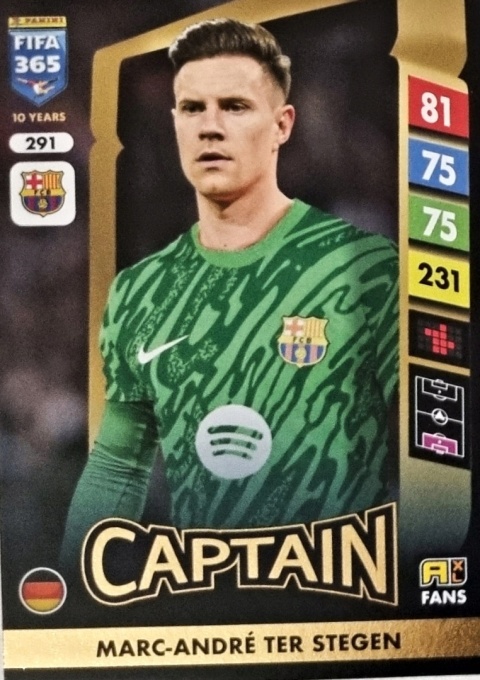291 Marc-André ter Stegen FC Barcelona Core Captain FIFA 365 2025