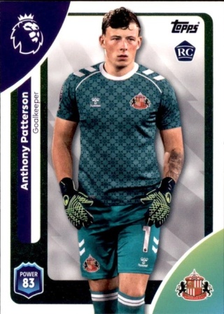 344 Anthony PattersonRC Sunderland Base Premier League 2026