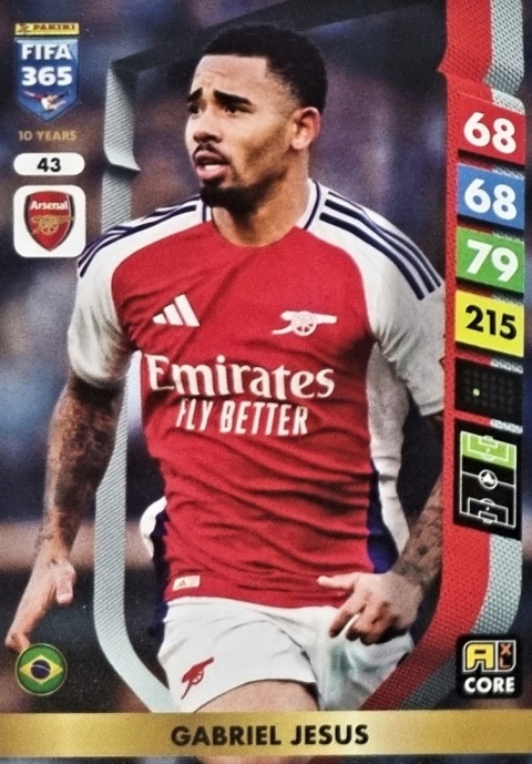 43 Gabriel Jesus Arsenal Core FIFA 365 2025
