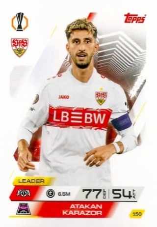 150 Atakan Karazor VfB Stuttgart Base Match Attax 2025/26