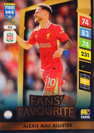 52 Alexis Mac Allister Liverpool Fans’ Favourite FIFA 365 2025