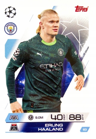 63 Erling Haaland Manchester City Base Match Attax 2025/26