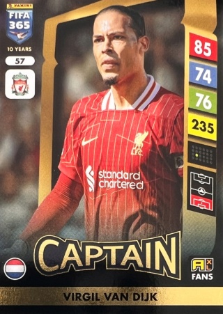 57 Virgil van Dijk Liverpool Core Captain FIFA 365 2025