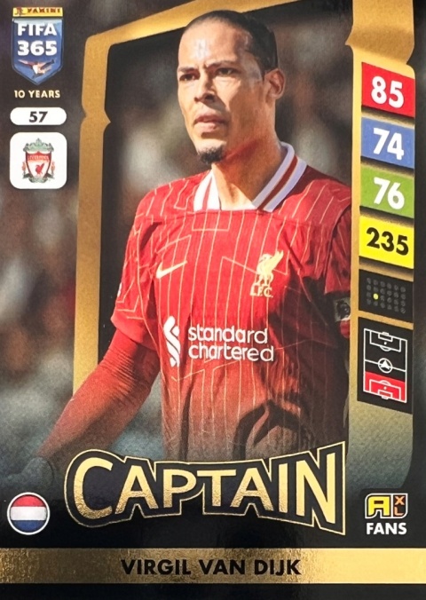57 Virgil van Dijk Liverpool Core Captain FIFA 365 2025