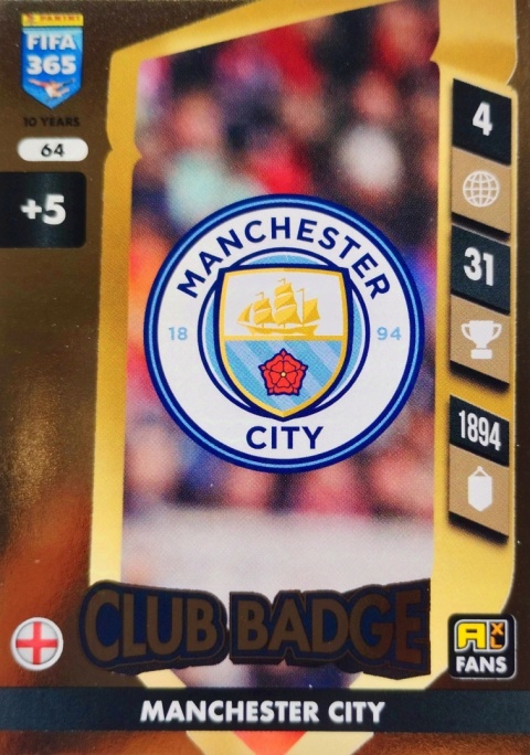 64 Club Badge Manchester City Core FIFA 365 2025