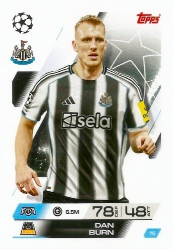 76 Dan Burn Newcastle United Base Match Attax 2025/26