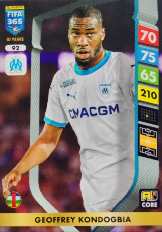 92 Geoffrey Kondogbia Olympique Marsylia Core FIFA 365 2025