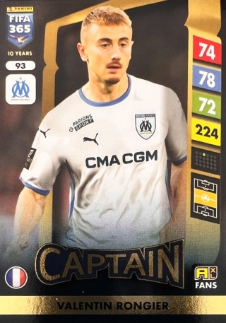 93 Valentin Rongier Olympique Marsylia Core Captain FIFA 365 2025