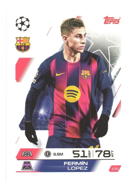 108 Fermín López FC Barcelona Base Match Attax 2025/26