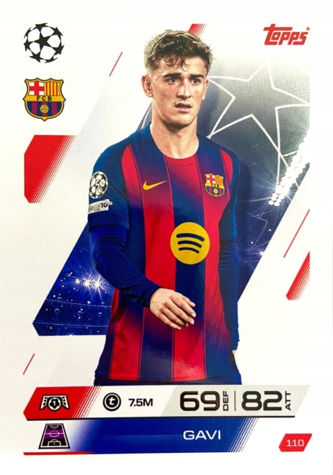 110 Gavi FC Barcelona Base Match Attax 2025/26