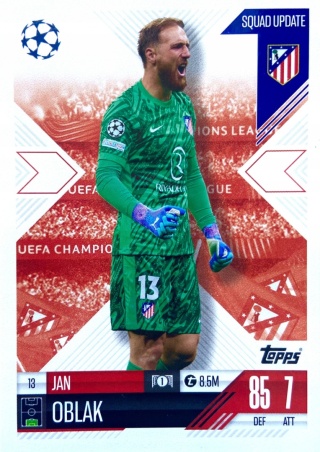 13 Jan Oblak Atlético de Madrid Squad Update Match Attax Extra 2025