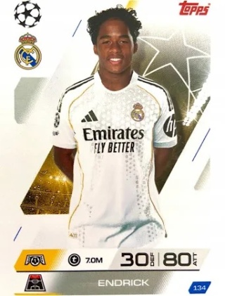 134 Endrick Real Madryt Base Match Attax 2025/26