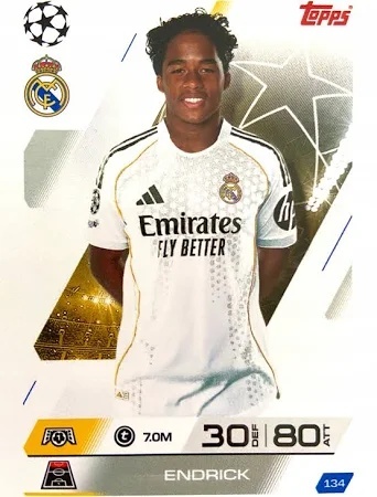 134 Endrick Real Madryt Base Match Attax 2025/26