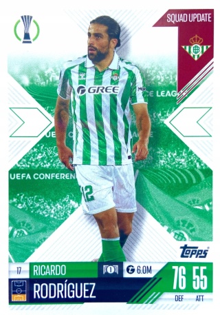17 Ricardo Rodríguez Real Betis Balompié Squad Update Match Attax Extra 2025