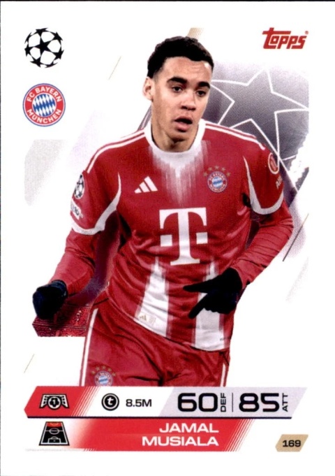 169 Jamal Musiala FC Bayern Base Match Attax 2025/26