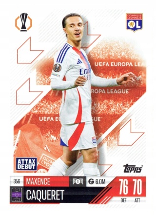 356	Maxence Caqueret Olympique Lyonnais Base card Match Attax 2024/25