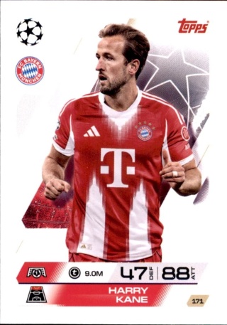 171 Harry Kane FC Bayern Base Match Attax 2025/26