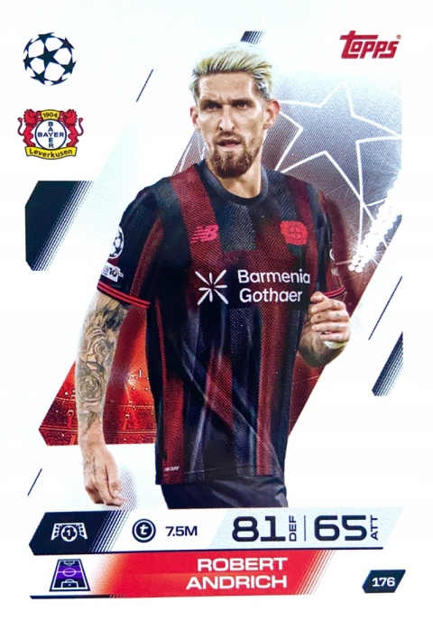 176 Robert Andrich Bayer Leverkusen Base Match Attax 2025/26