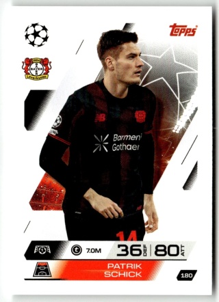 180 Patrik Schick Bayer Leverkusen Base Match Attax 2025/26