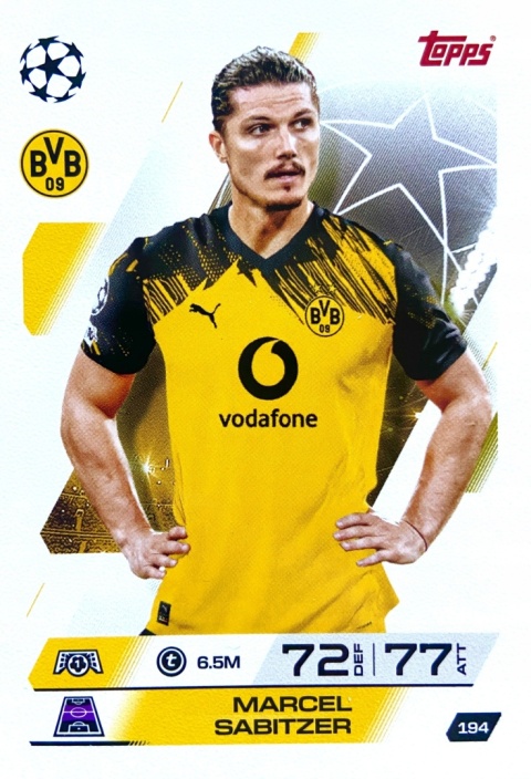 194 Marcel Sabitzer Borussia Base Match Attax 2025/26