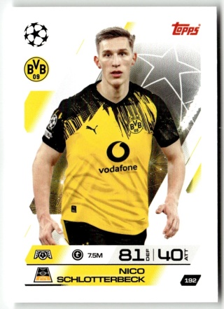 192 Nico Schlotterbeck Borussia Base Match Attax 2025/26