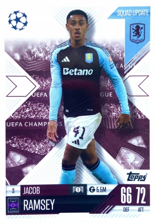 3 Jacob Ramsey Aston Villa Squad Update Match Attax Extra 2025