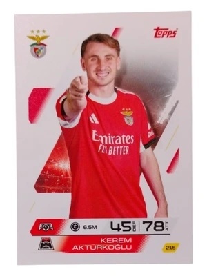 215 Kerem Aktürkoğlu Benfica Base Match Attax 2025/26