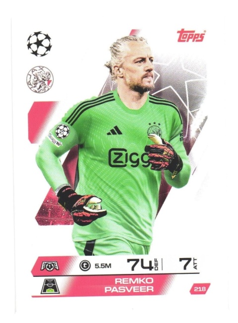 218 Remko Pasveer Ajax Base Match Attax 2025/26