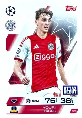 220 Youri Baas Ajax Base Match Attax 2025/26