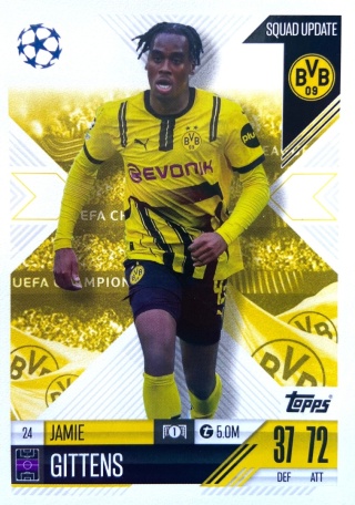 24 Jamie Gittens Borussia Dortmund Squad Update Match Attax Extra 2025