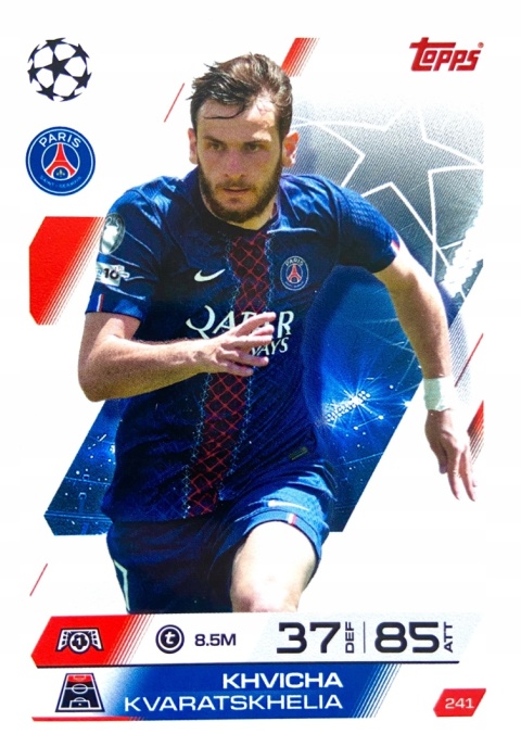 241 Khvicha Kvaratskhelia PSG Base Match Attax 2025/26
