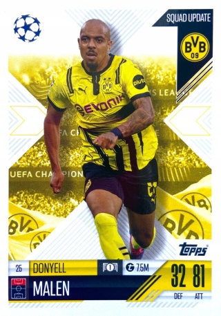 25 Donyell Malen Borussia Dortmund Squad Update Match Attax Extra 2025
