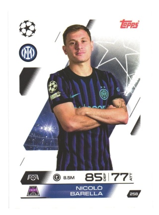 258 Nicolò Barella Inter Base Match Attax 2025/26