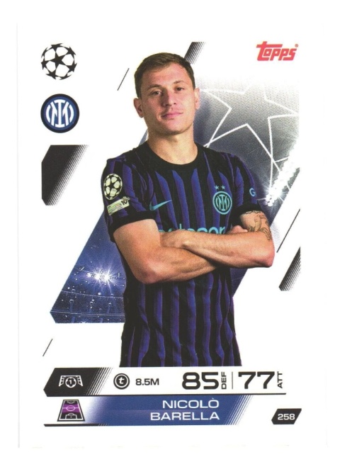 258 Nicolò Barella Inter Base Match Attax 2025/26