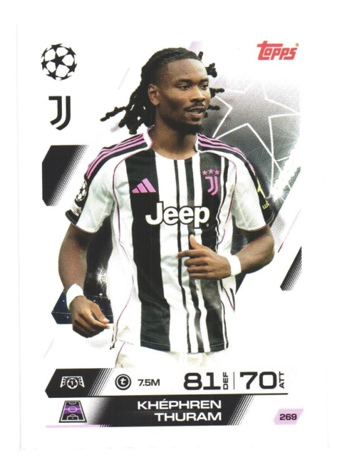 269 Khéphren Thuram Juventus Base Match Attax 2025/26