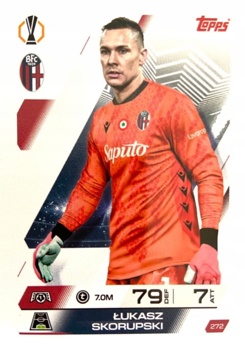 272 Łukasz Skorupski Bologna Base Match Attax 2025/26
